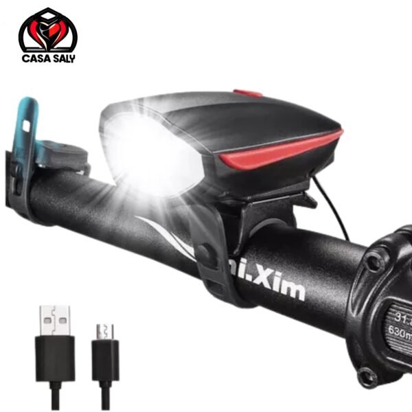 Luz Led Y Bocina Para Bicicleta