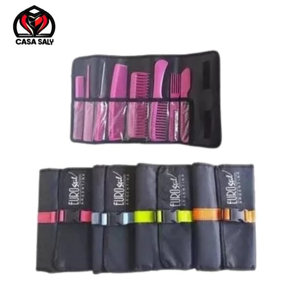 Set De Peines Peluqueria Profesional Eurostil Estuche X 8 - Image 2