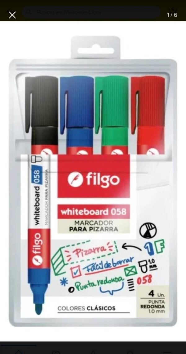 MARCADORES FILGO PERMANENTE X4