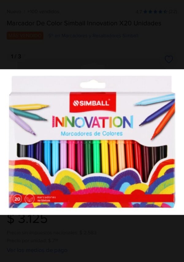 MARADORES DE COLORES SIMBALL x20
