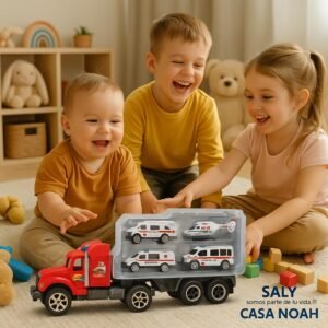 CAMION A FRICCION CON VEHICULOS