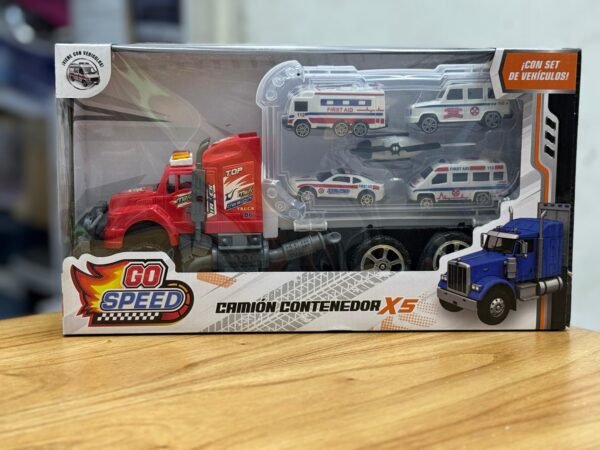CAMION A FRICCION CON VEHICULOS - Image 2
