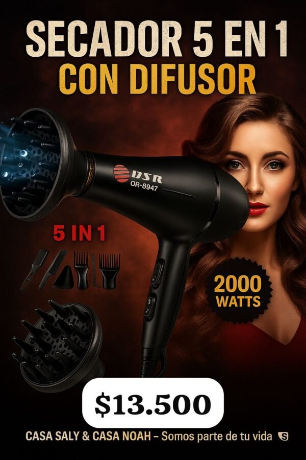 SECADOR DE PELO OSR 2000W 5en1
