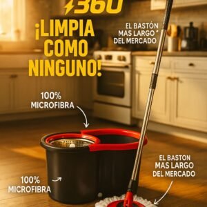 BALDE MOPA CENTRIFUGO LAMPAZO ESCURRIDOR TRAPEADOR + REPUESTO